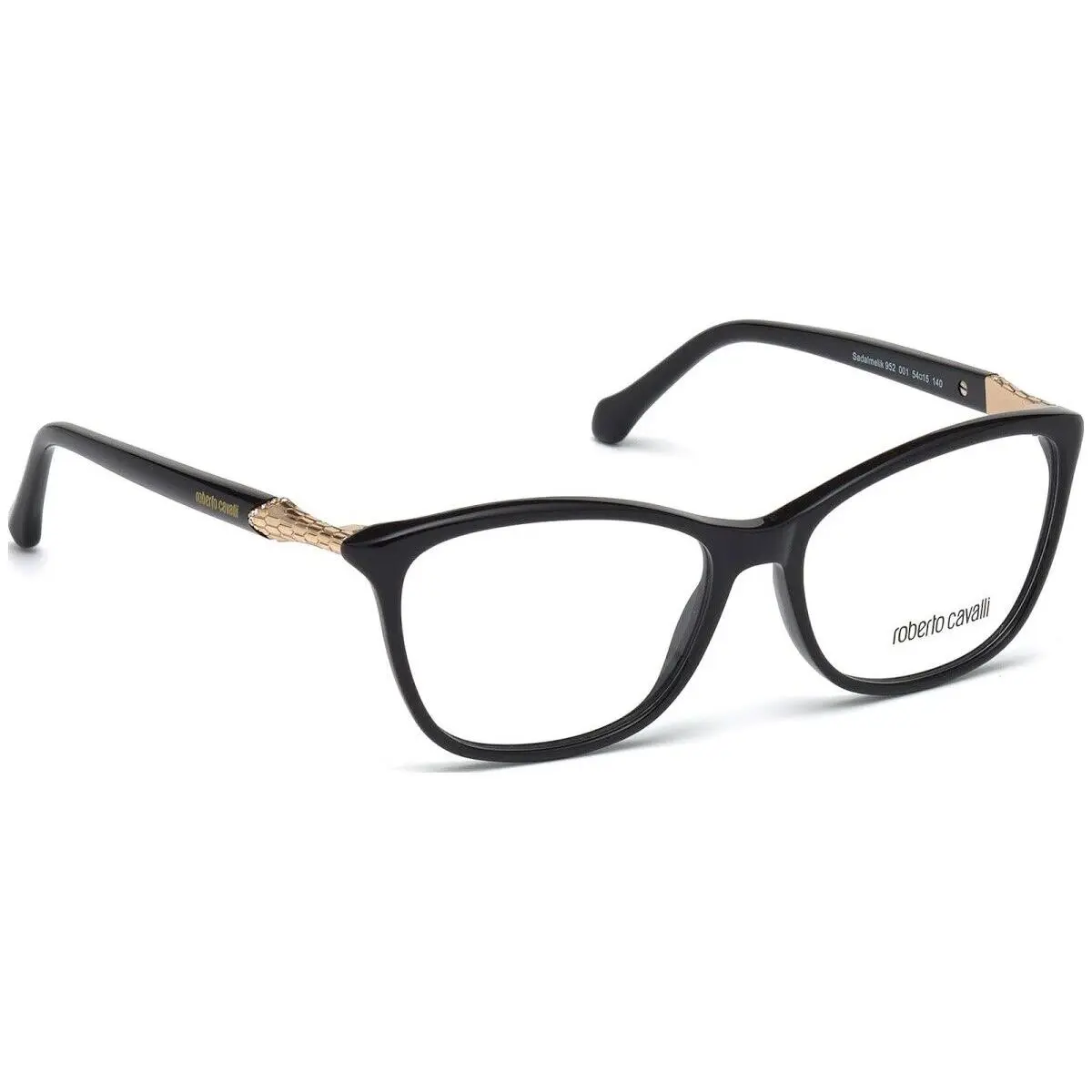 Roberto Cavalli Sadalmalik RC 952 001 Black Eyeglasses Frame 54-15-140 Cat Eye - Frame: Black, Lens: Clear