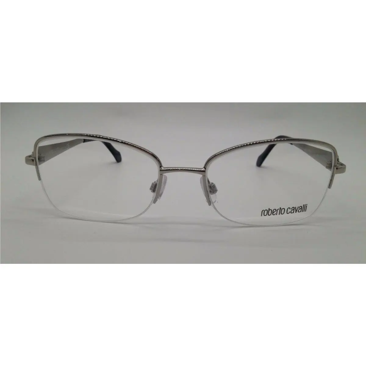 Roberto Cavalli Sceptrum RC961 Silver 016 Semi Rim Eyeglasses W/stones 53-18-140