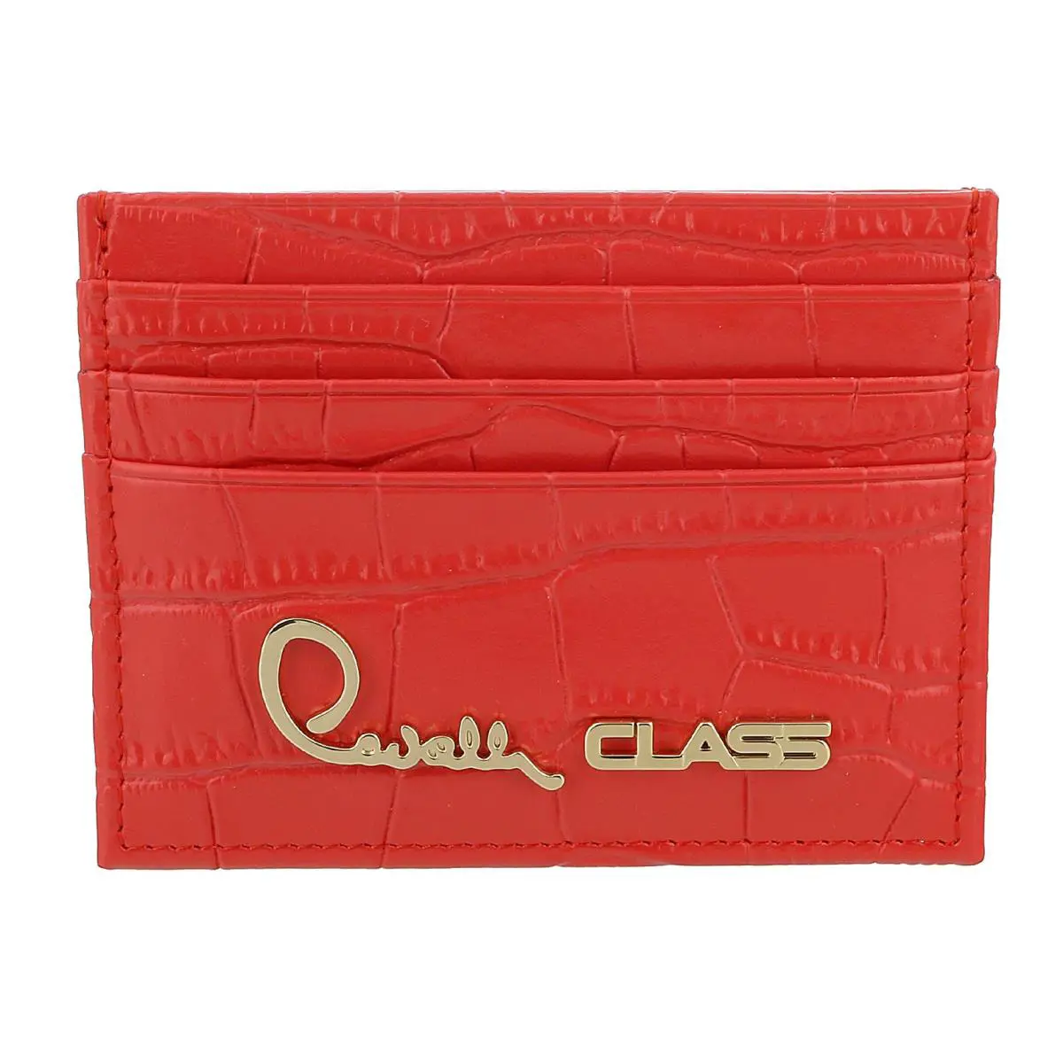 Roberto Cavalli Class Coral Embossed Dolly Credit Card Holder