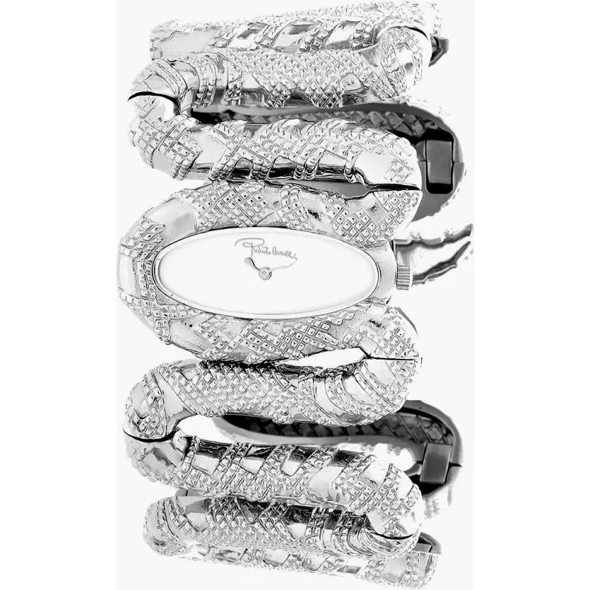 Roberto Cavalli R7253195515 Cleopatra Stainless Silver Tone Snake Ladies Watch