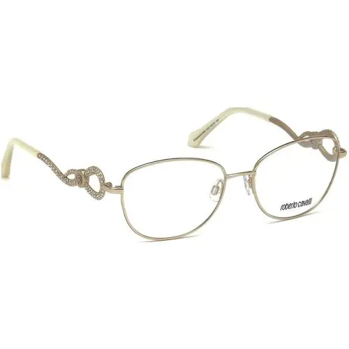 Roberto Cavalli RC5004 Altopascio 028 Light Gold Eyeglasses 54-16-140 5004 Italy
