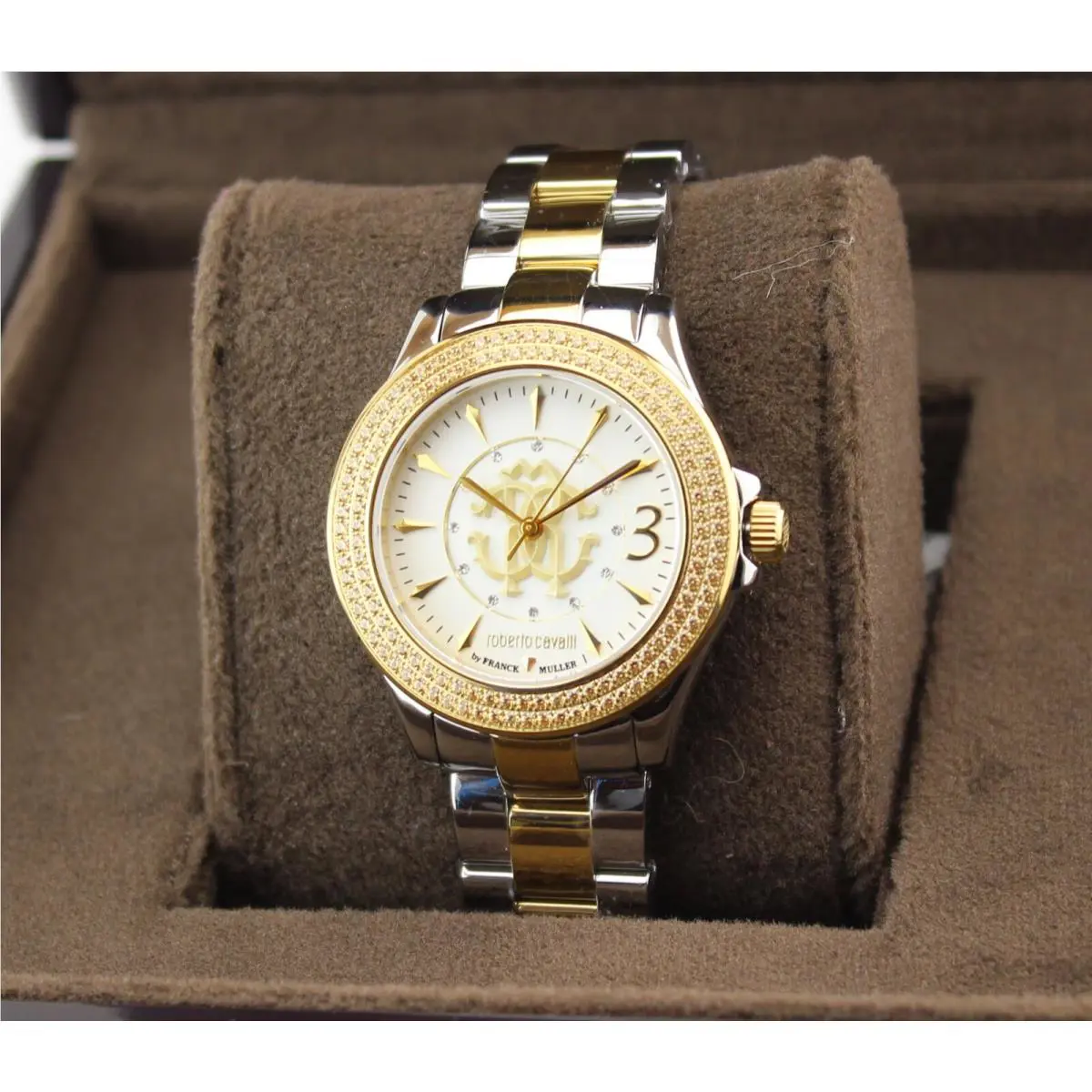 Roberto Cavalli BY Franck Muller Silver Gold Women`s RV1L002M0136 Watch