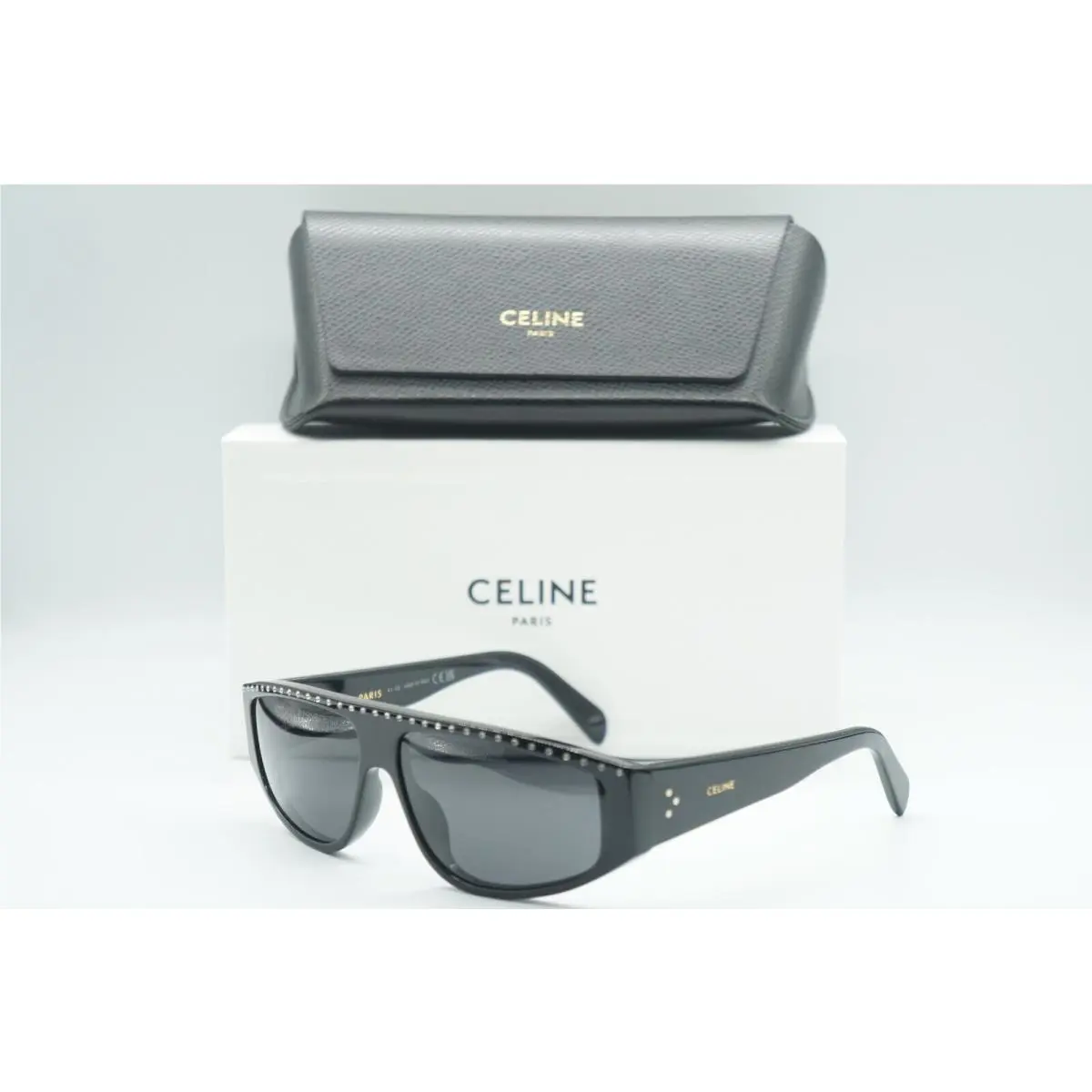 Celine CL4274IS 01A Shiny Black Smoke Sunglasses Frames 62-13