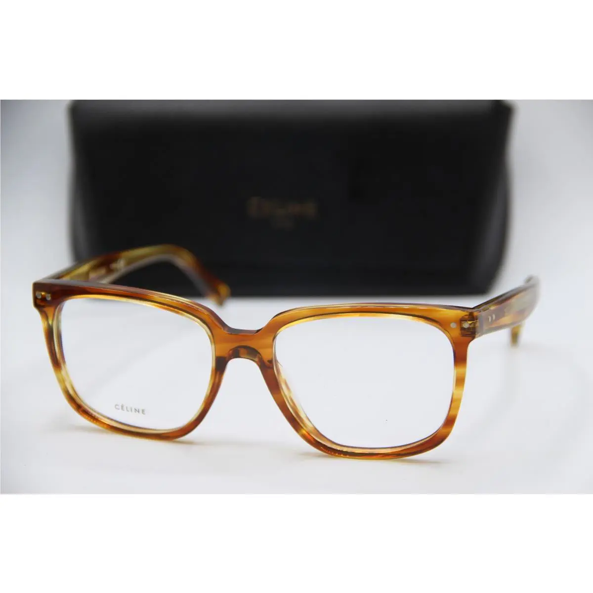 Celine CL50020I 056 Gold Tort Designer Eyeglasses W/case 53-17