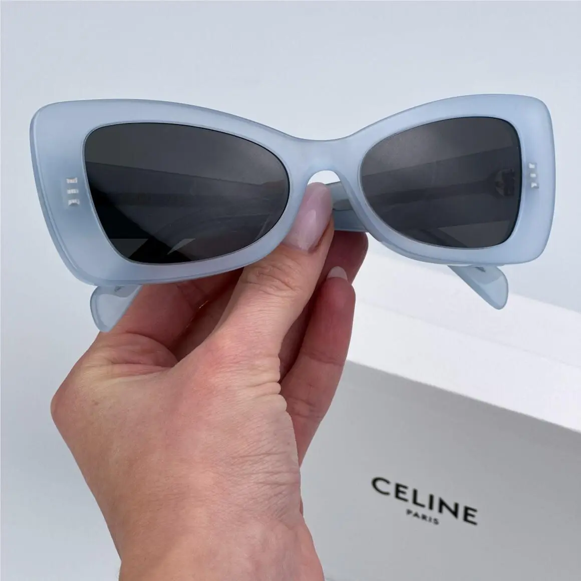 Celine Women Sunglasses Blue Grey Butterfly CL40236I 84A Celine 3 Dots