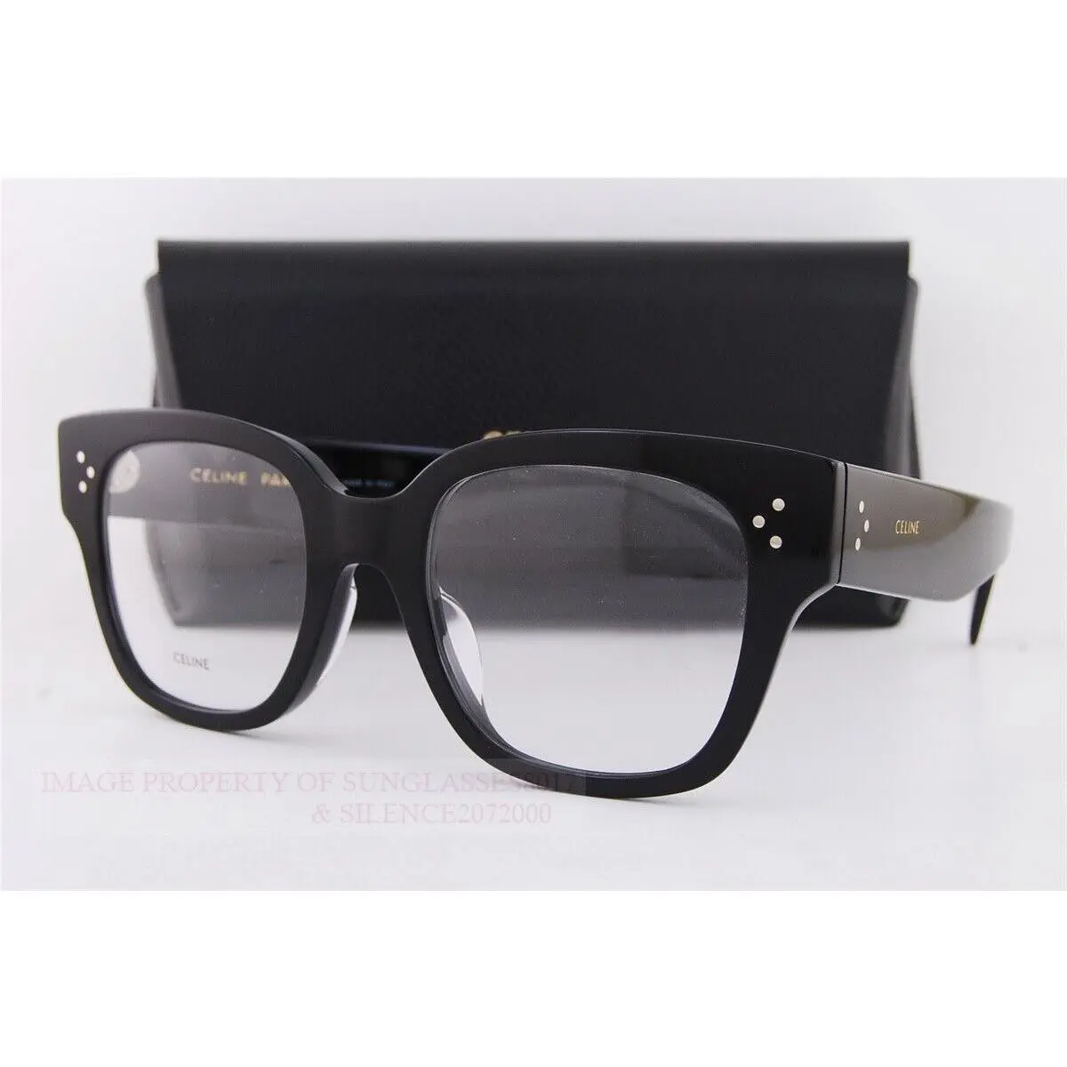 Celine Eyeglass Frames CL 50110U 001 Black For Men Women Size 52mm
