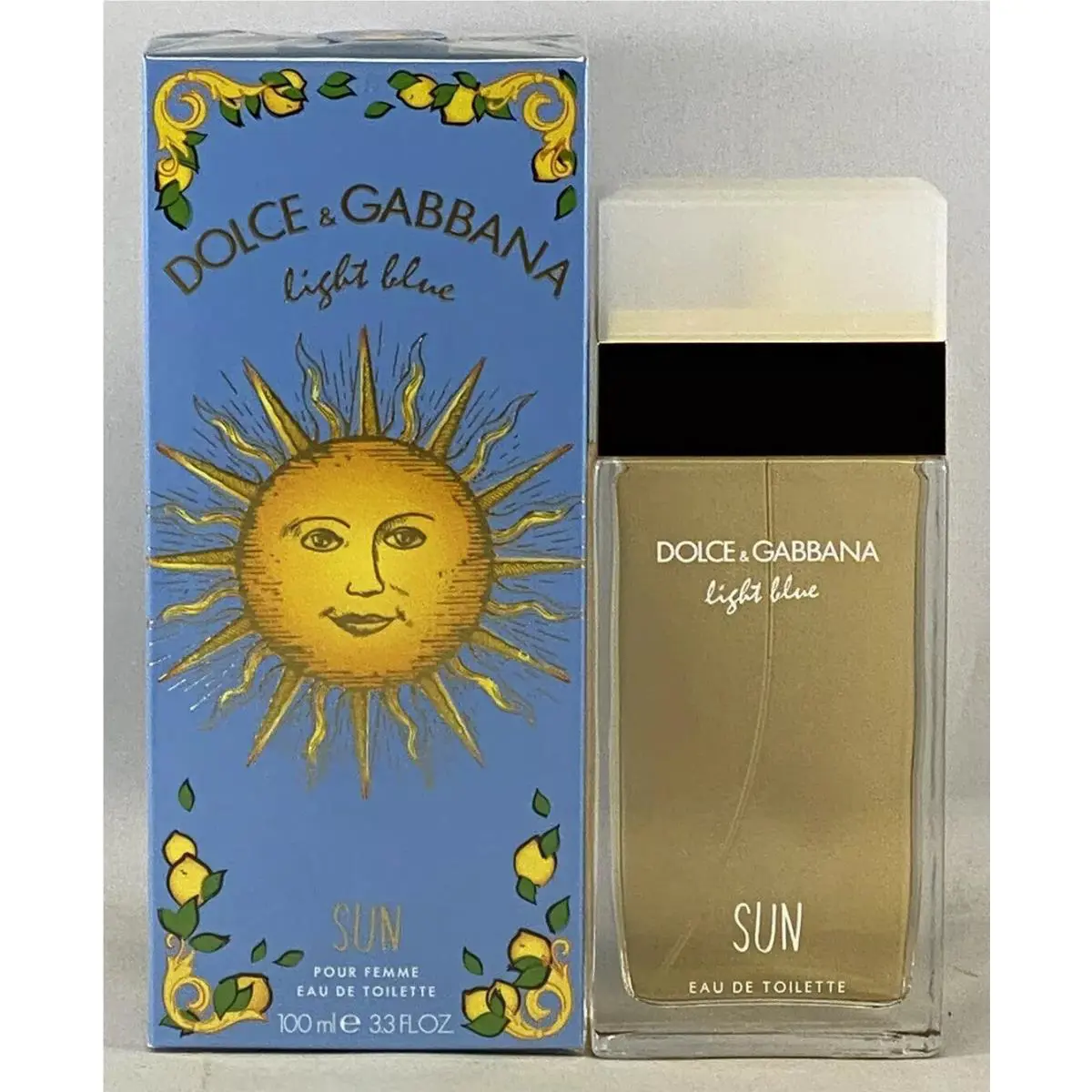 Dolce Gabbana Light Blue Sun 100ml 3.4 Oz Eau De Toilette Spray Boxed