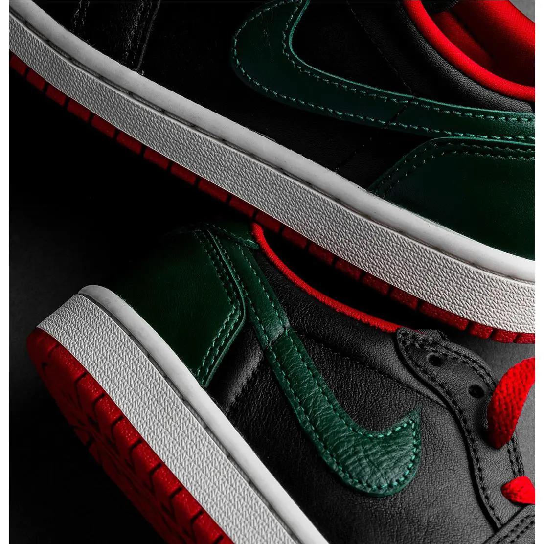 Nike shoes - Jordan 1 Retro Low OG - CZ0775-036 - Black/Gorge Green/Varsity Red/Sail 1