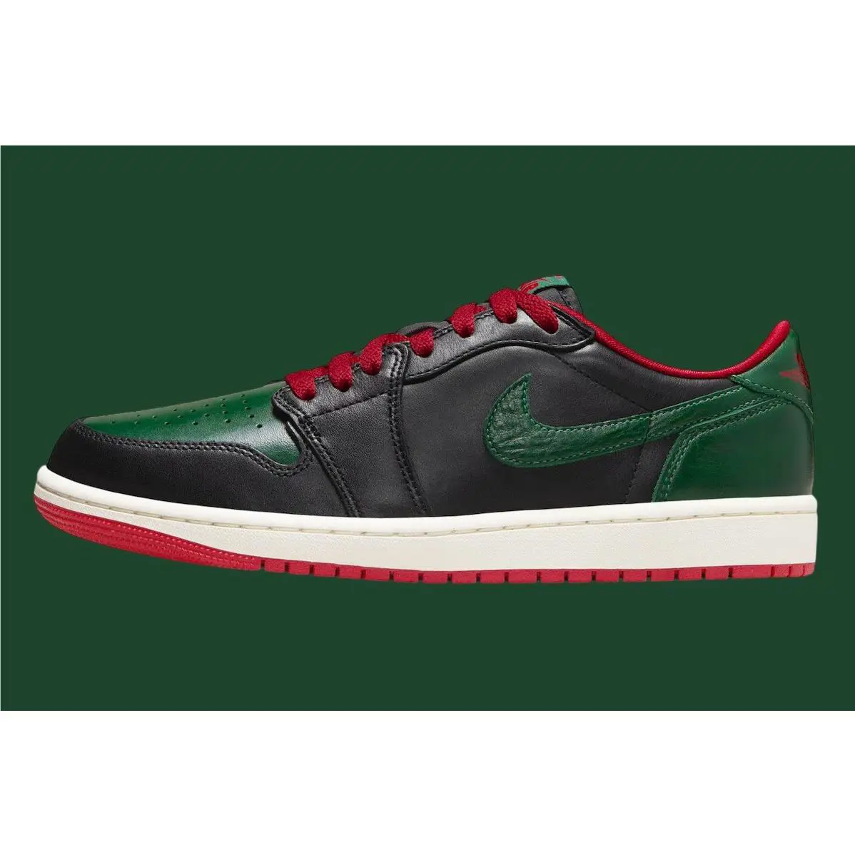 Nike shoes - Jordan 1 Retro Low OG - CZ0775-036 - Black/Gorge Green/Varsity Red/Sail 3