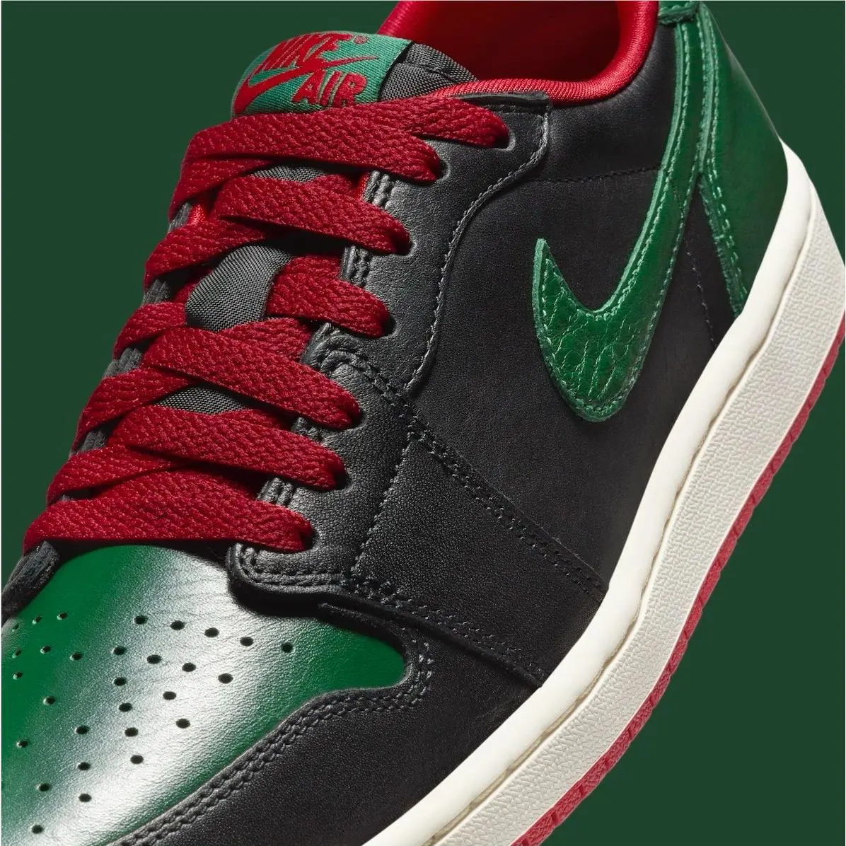 Nike shoes - Jordan 1 Retro Low OG - CZ0775-036 - Black/Gorge Green/Varsity Red/Sail 17