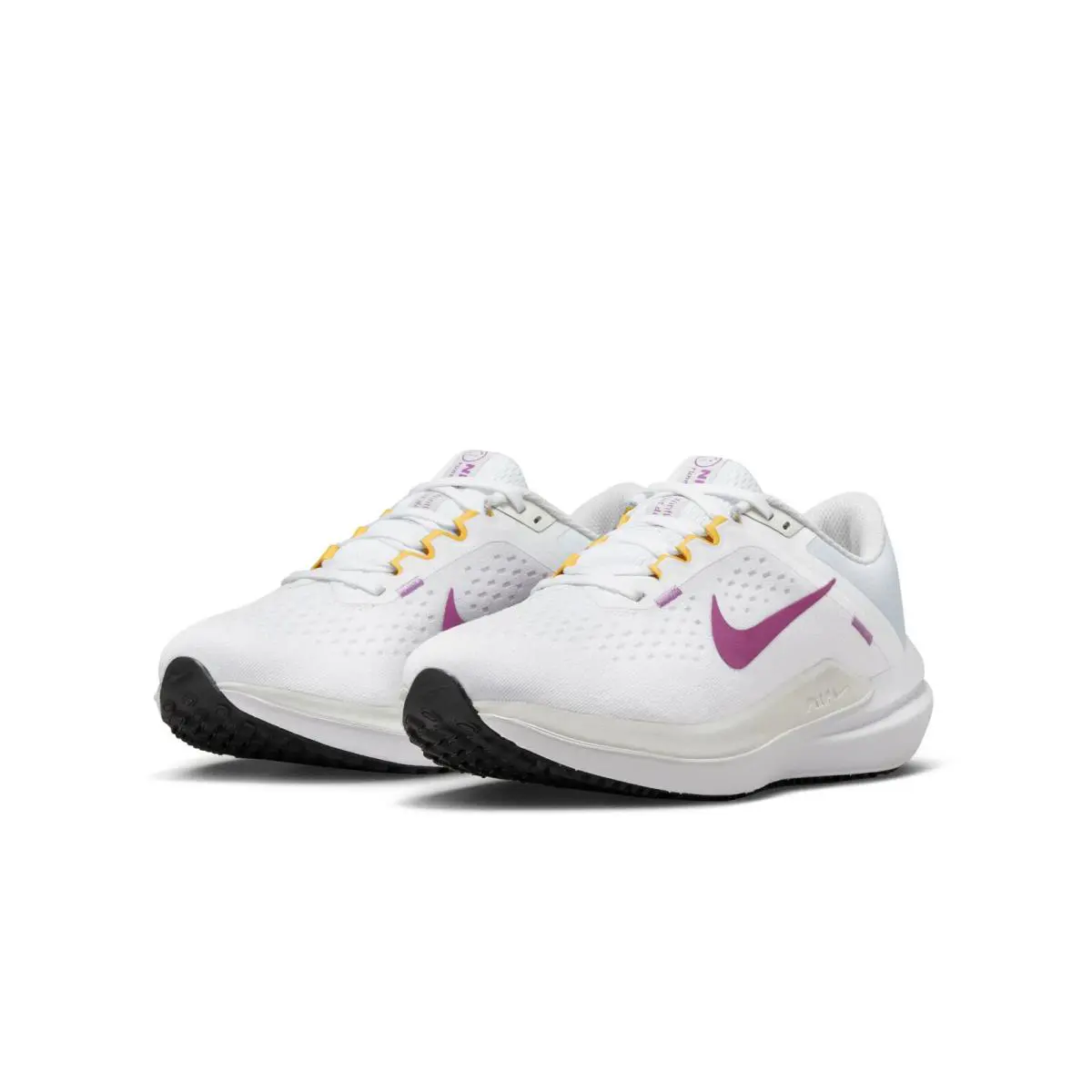 Nike Air Winflo 10 Women`s Road Running Shoes White/fuchsia Dream DV4023-103 - White