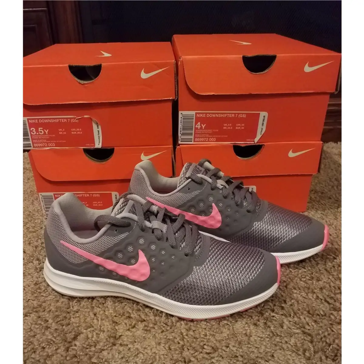 Nike shoes - Nike Downshifter 7 - Downshifter - 869972003 - GUNSMOKE/SUNSET PULSE 1