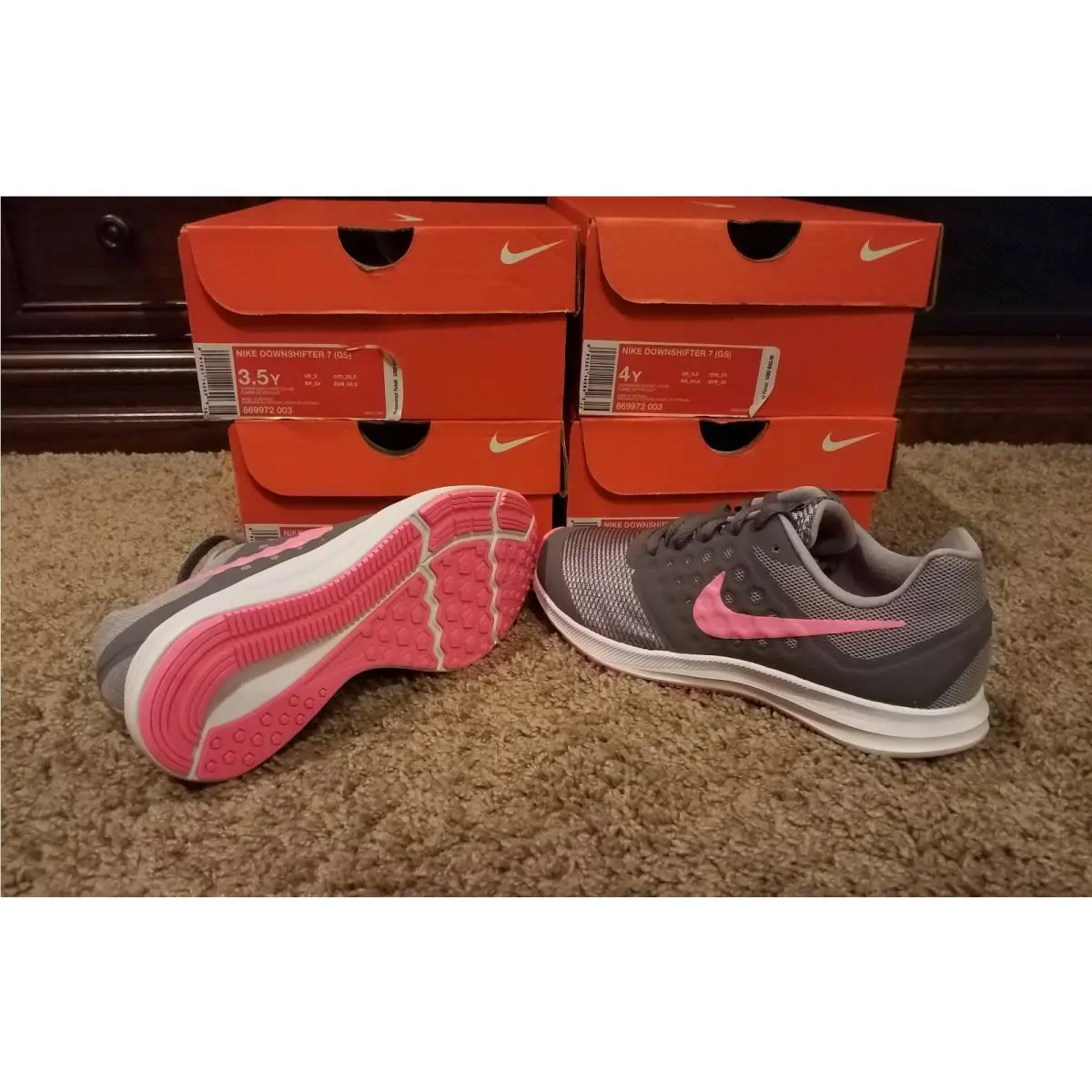 Nike shoes - Nike Downshifter 7 - Downshifter - 869972003 - GUNSMOKE/SUNSET PULSE 2