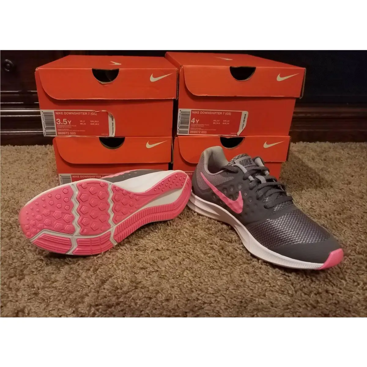 Nike shoes - Nike Downshifter 7 - Downshifter - 869972003 - GUNSMOKE/SUNSET PULSE 3