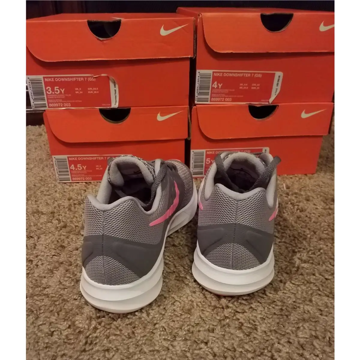 Nike shoes - Nike Downshifter 7 - Downshifter - 869972003 - GUNSMOKE/SUNSET PULSE 10