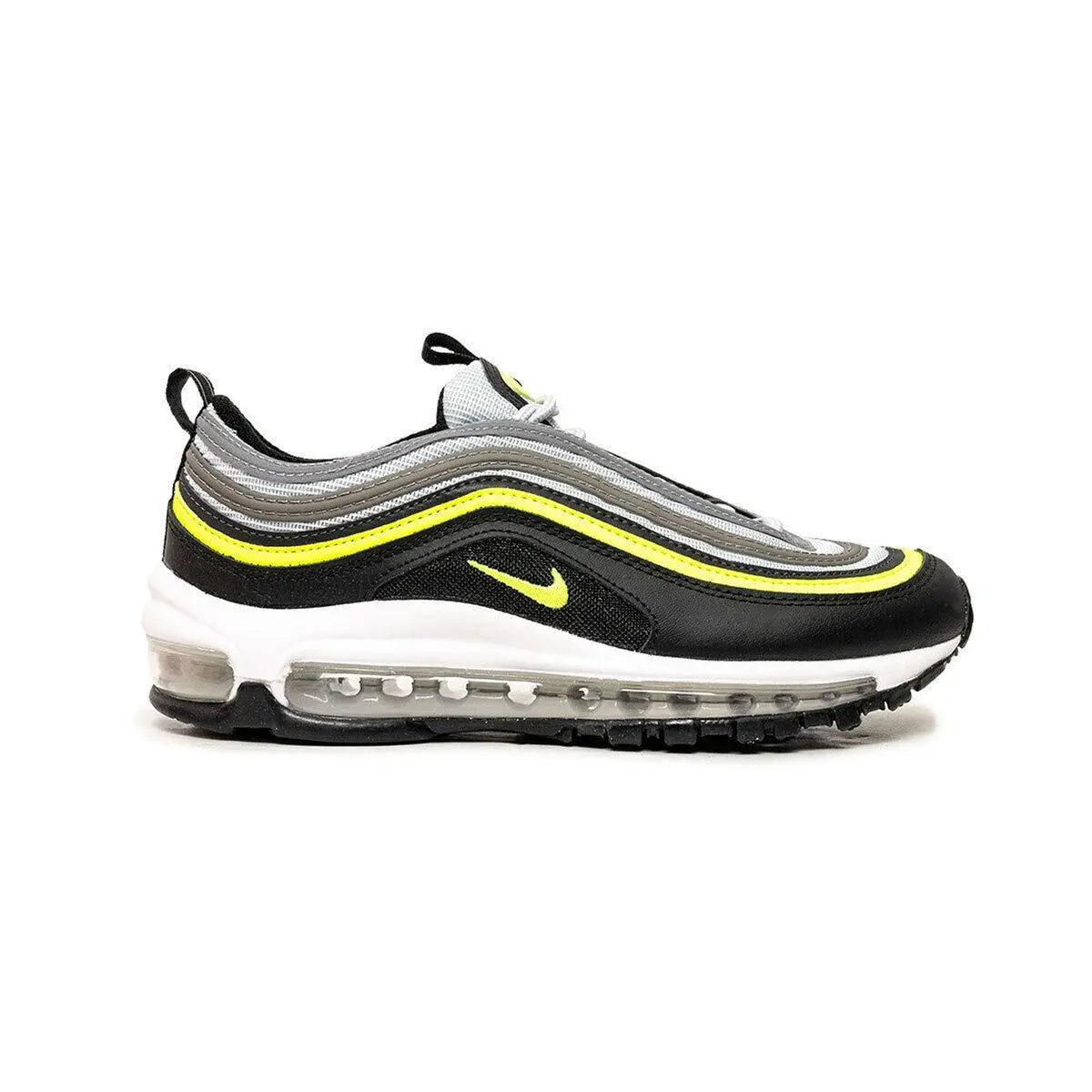 Nike Air Max 97 (gs) Air Max 97 GS Platinum Black Volt 921522-030 Running Shoes - Grey