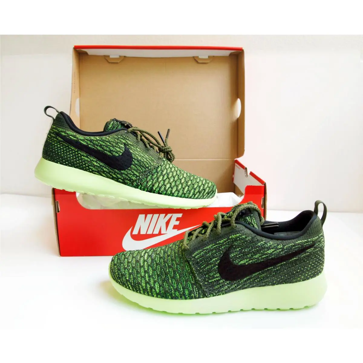 Nike shoes - Nike Roshe One - Roshe One - 704927-301 - Green, Manufacturer: Rough green/Black/Volt/Light Liquid Lime 11