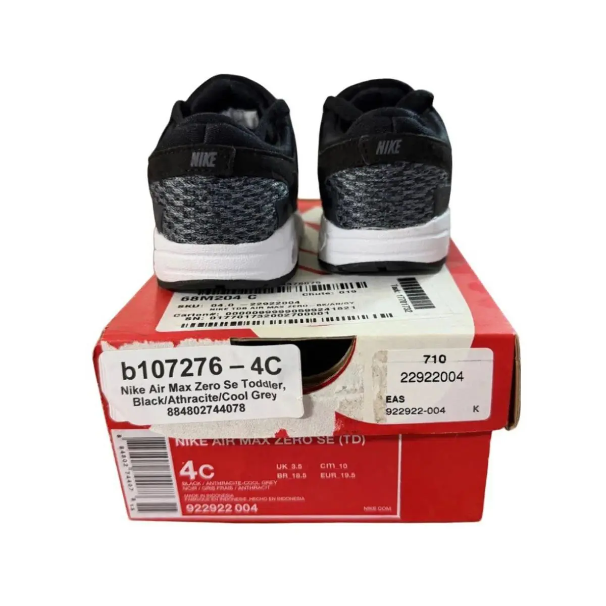 Nike shoes - Nike Air Max Zero SE (TD) - 922922 004 - Black/Anthracite-Cool Grey 4
