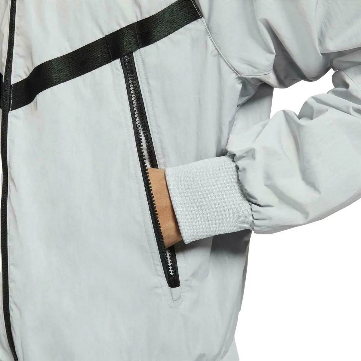 Nike clothing - Nike Sportswear Premium Essentials Mens Windrunner - LIGHT SMOKE GREY / BLACK, Manufacturer: LIGHT SMOKE GREY / BLACK 10