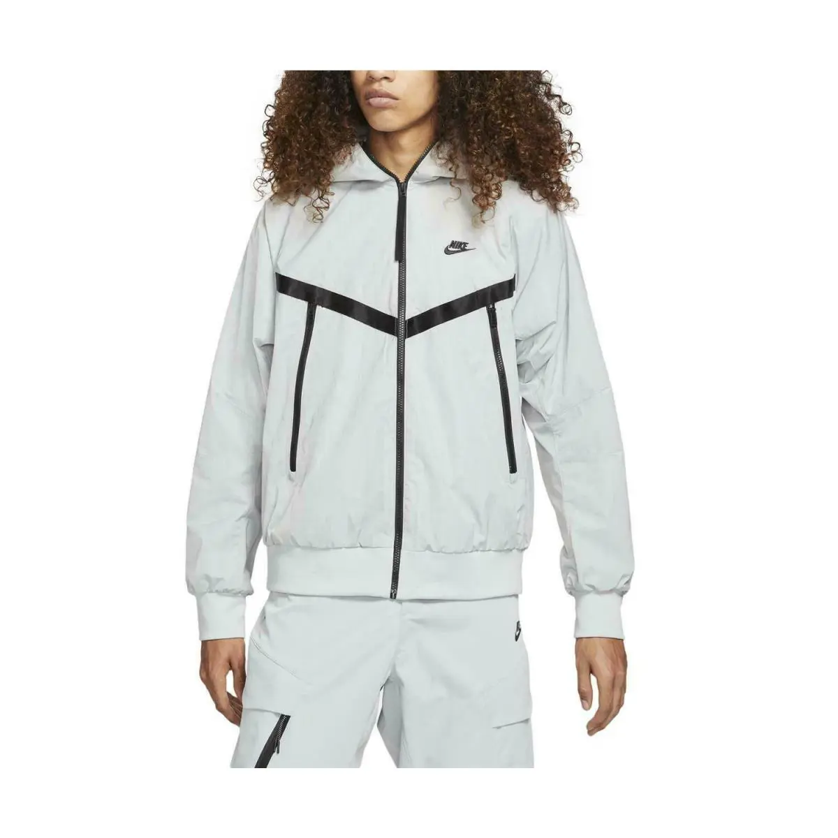 Nike clothing - Nike Sportswear Premium Essentials Mens Windrunner - LIGHT SMOKE GREY / BLACK, Manufacturer: LIGHT SMOKE GREY / BLACK 5