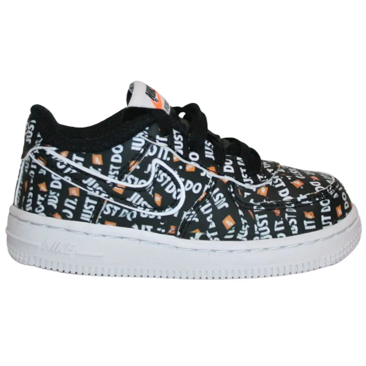 Nike Force 1 LV8 (td) Force 1 LV8 TD Toddler`s Sneaker Size 8c - Black/Total Orange-White