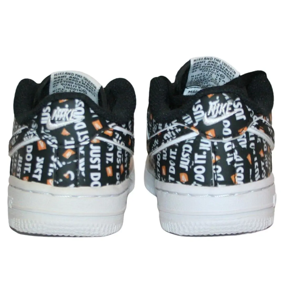 Nike shoes - Nike Force 1 LV8 (TD) - AV6142 001 - Black/Total Orange-White 2