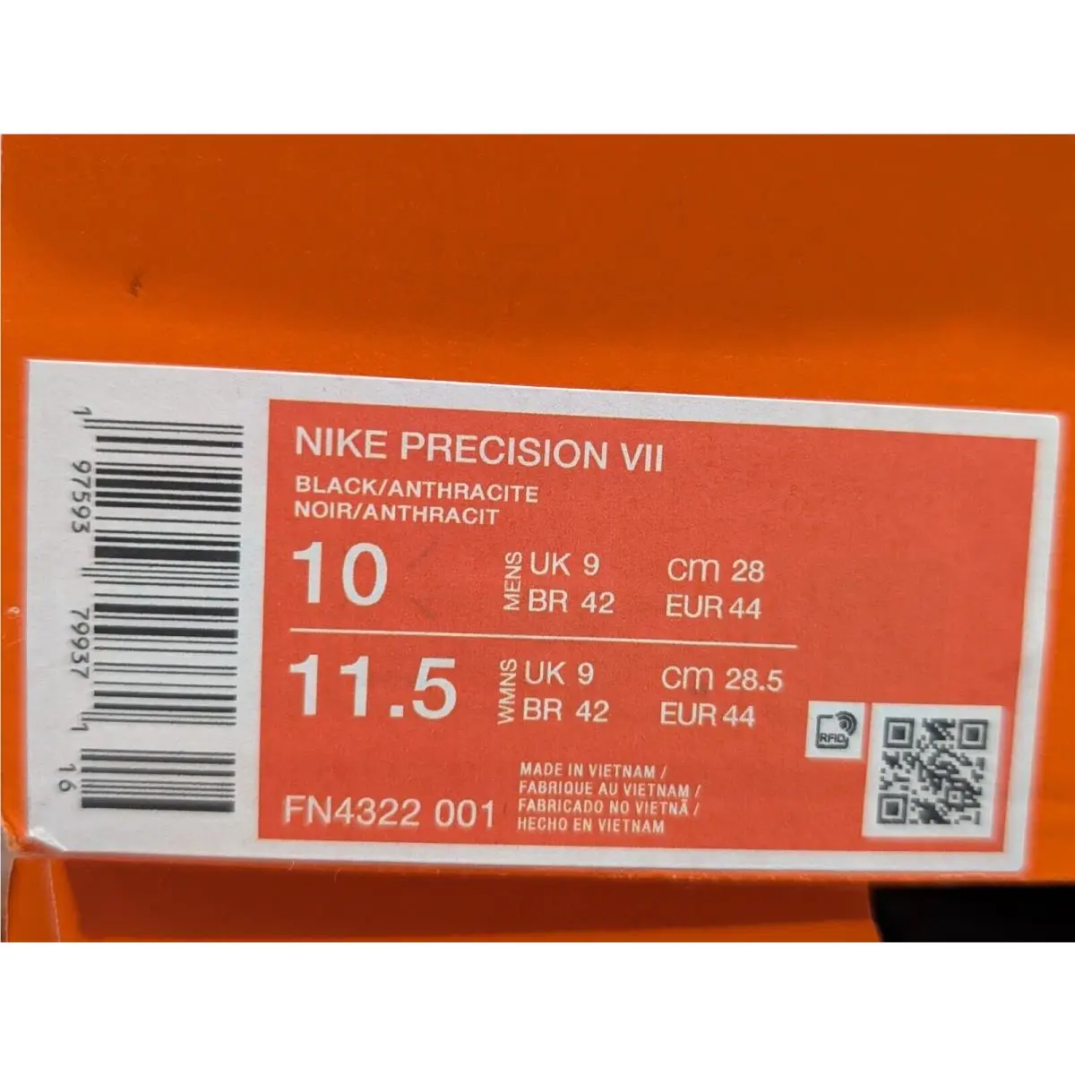 Nike shoes - Nike Precision 7 - Precision - FN4322-001 - Black/Anthracite 18