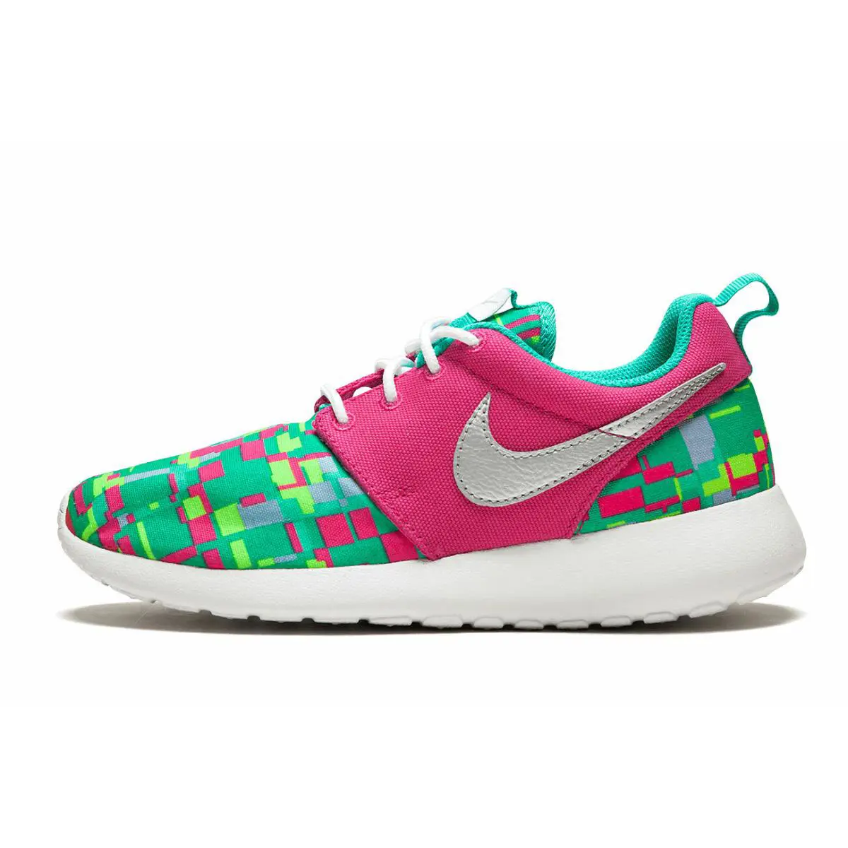 Nike Rosherun Print GS 677784 601 Big Kid`s Casual Running Sneakers