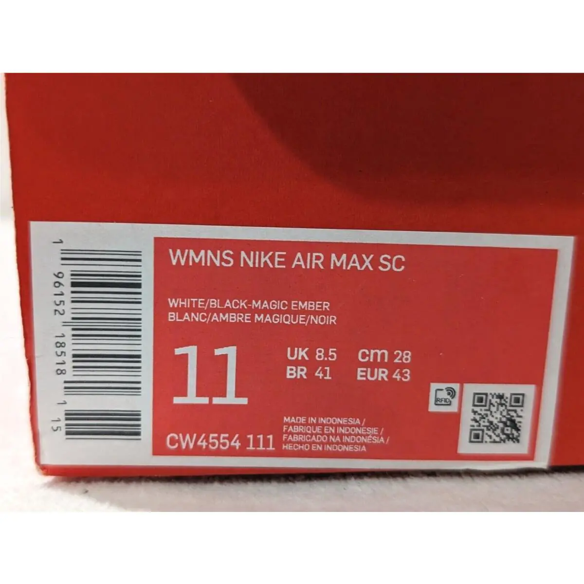 Nike shoes - Nike Air Max SC - Air Max - CW4554-111 - White/Black/Magic Ember 9