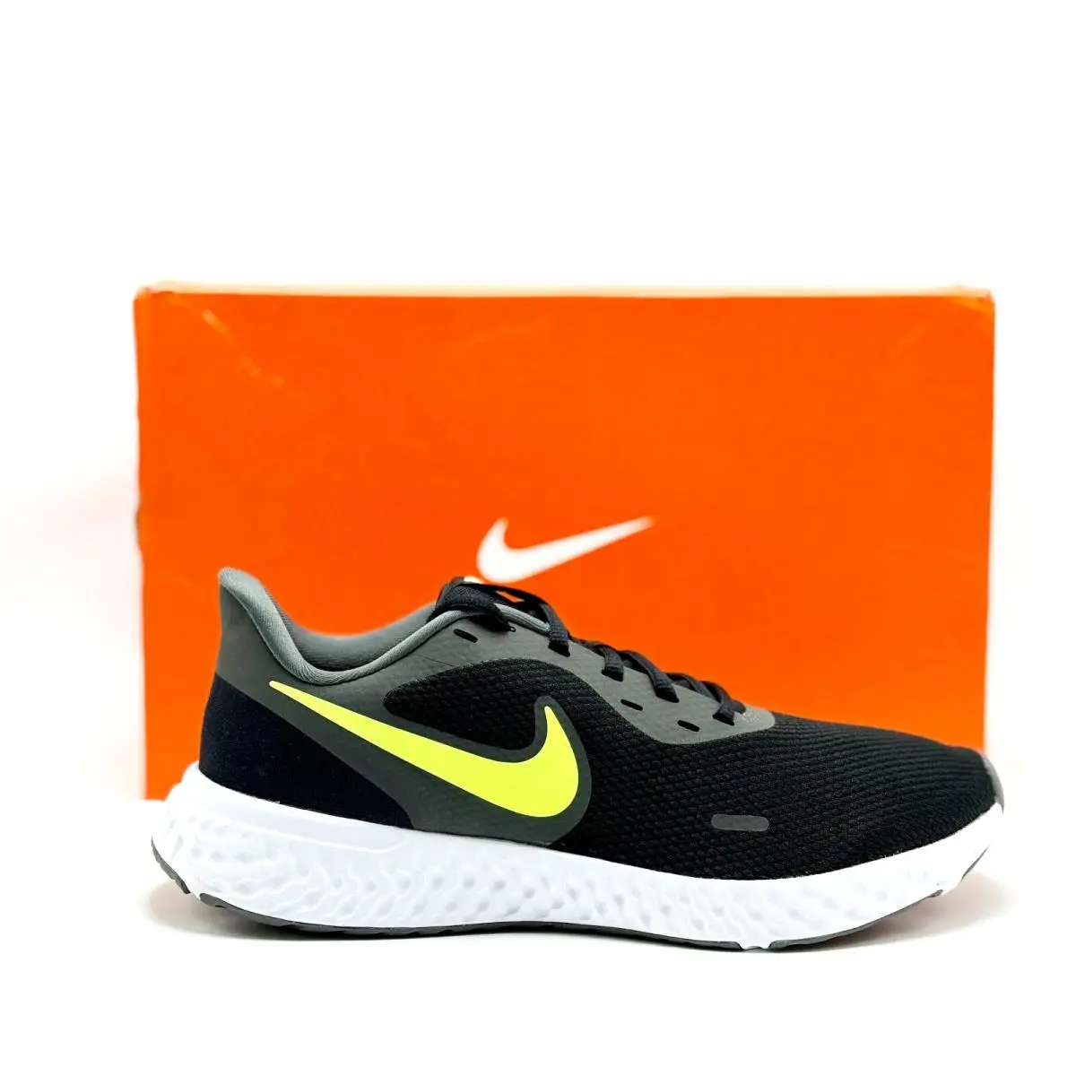 Men Nike Revolution 5 Road Running Shoes Black/anthracite BQ3204 013