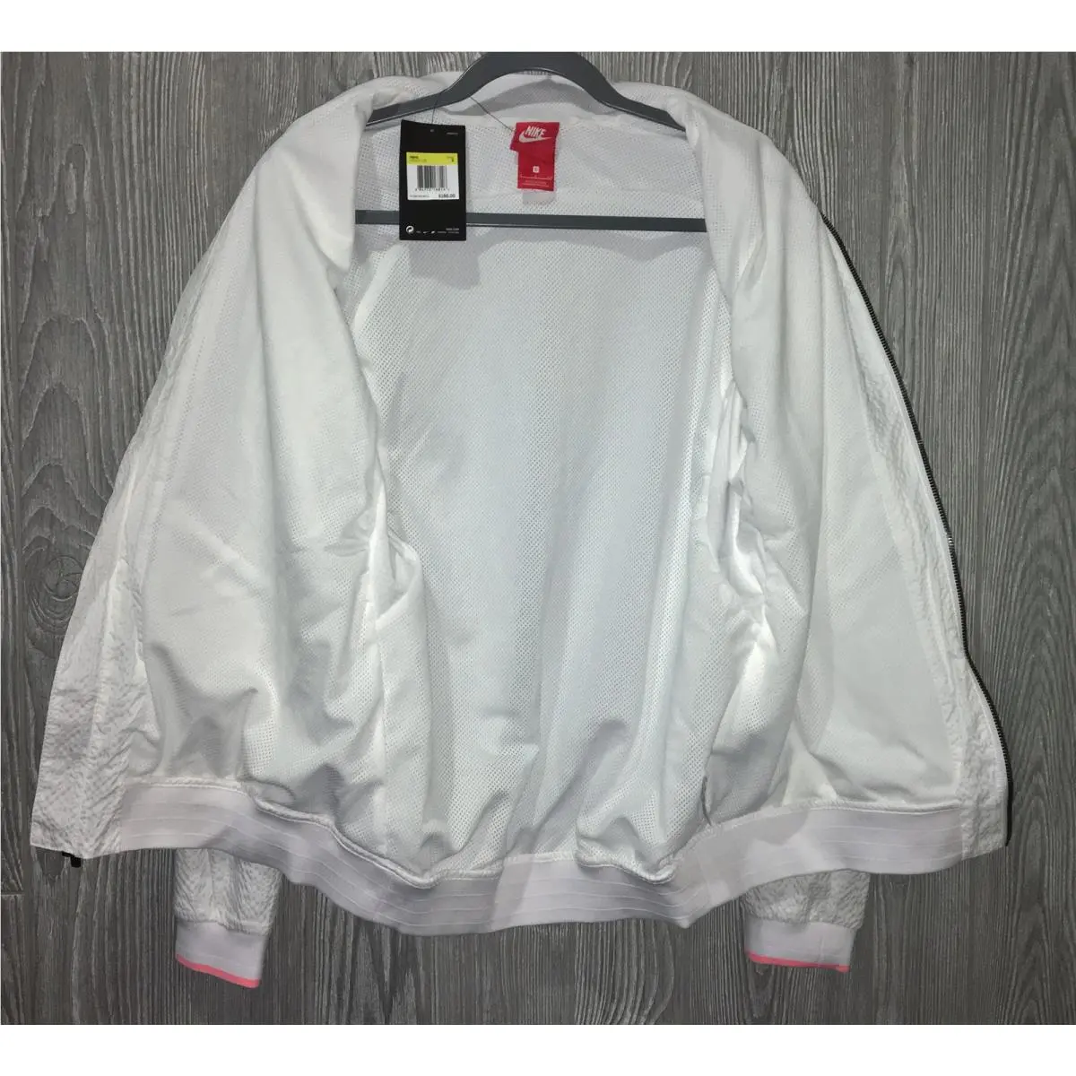 Nike clothing - NIKE NikeCourt Varsity F/Z Textured Seersucker Tennis - 830919 - White 2