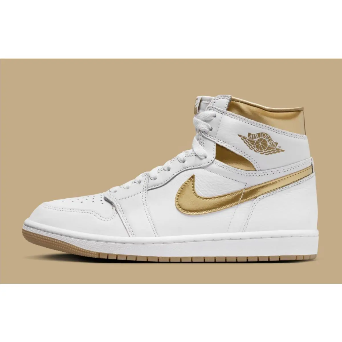 Nike shoes - Air Jordan 1 Retro High OG - FD2596-107 - White/Metallic Gold/Gum Light Brown 8