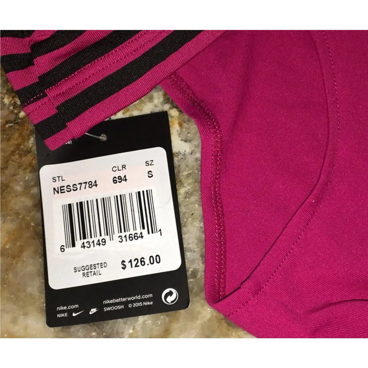Nike clothing - NIKE Laser Sport Draped Back Tankini 2pc Swim Suit - NESS7784 - Pink 8