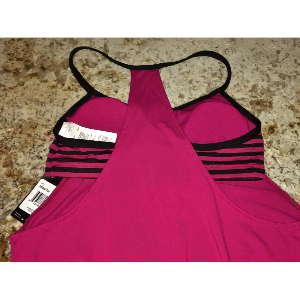 Nike clothing - NIKE Laser Sport Draped Back Tankini 2pc Swim Suit - NESS7784 - Pink 5