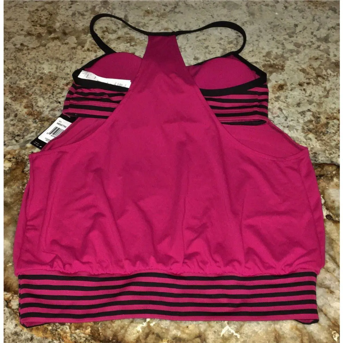 Nike clothing - NIKE Laser Sport Draped Back Tankini 2pc Swim Suit - NESS7784 - Pink 14
