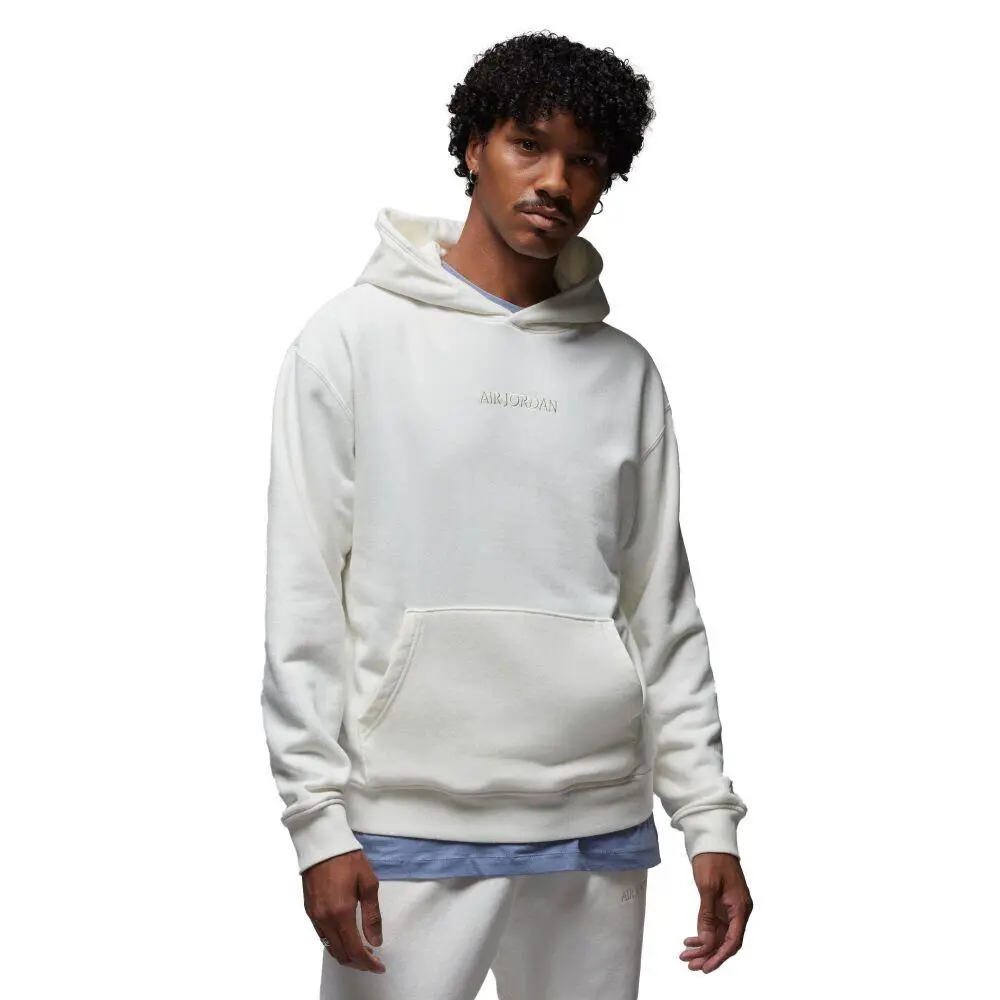 Air Jordan Wordmark Men`s Fleece Hoodie Sail FJ1966-133 by Nike