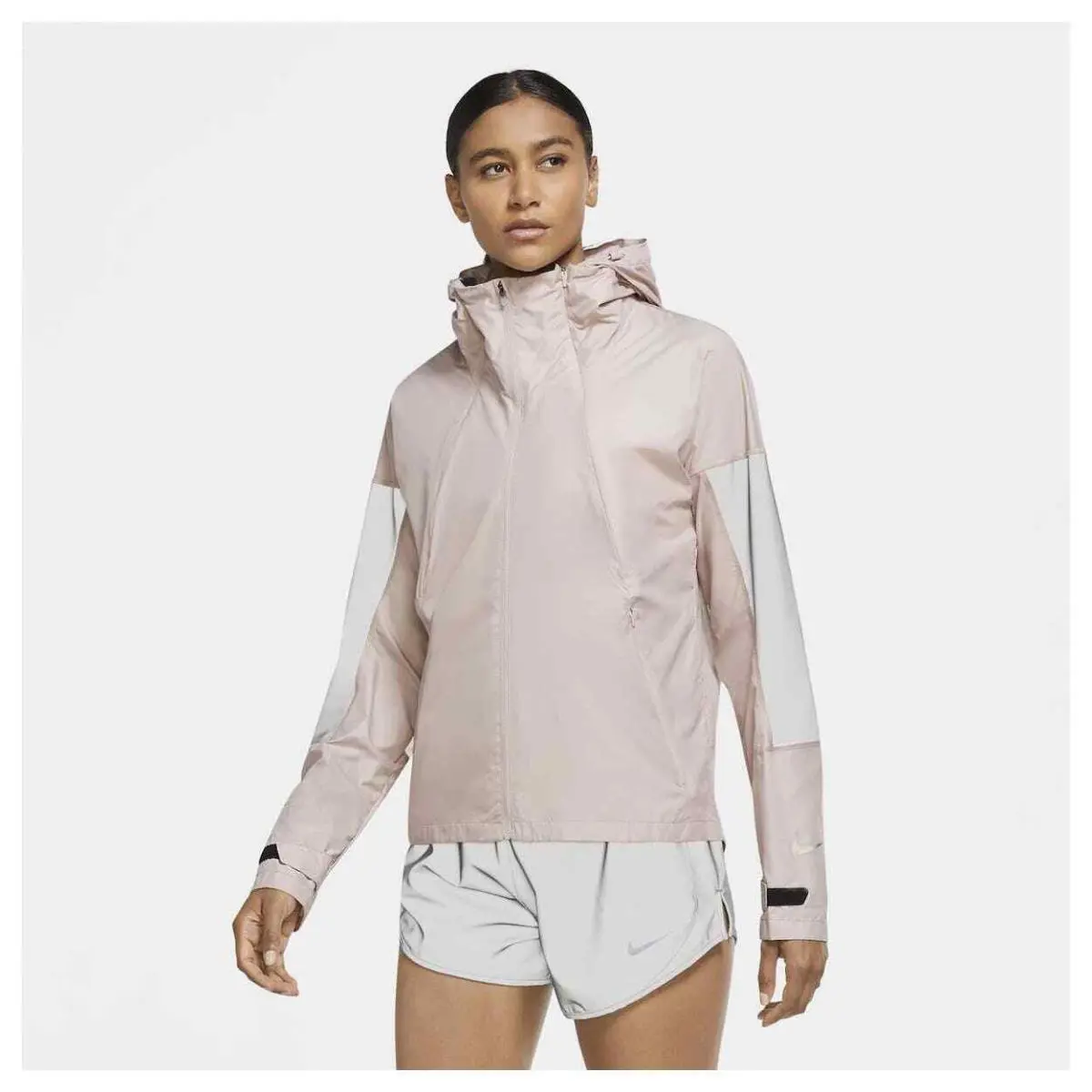 CU3383-269 Women Nike Run Division Flash Jacket - rose gold with reflective silver