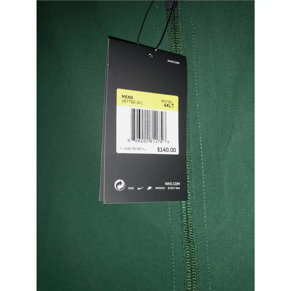 Nike clothing - NIKE HyperElite Showtime Basketball Jacket - 867758 - Green 9