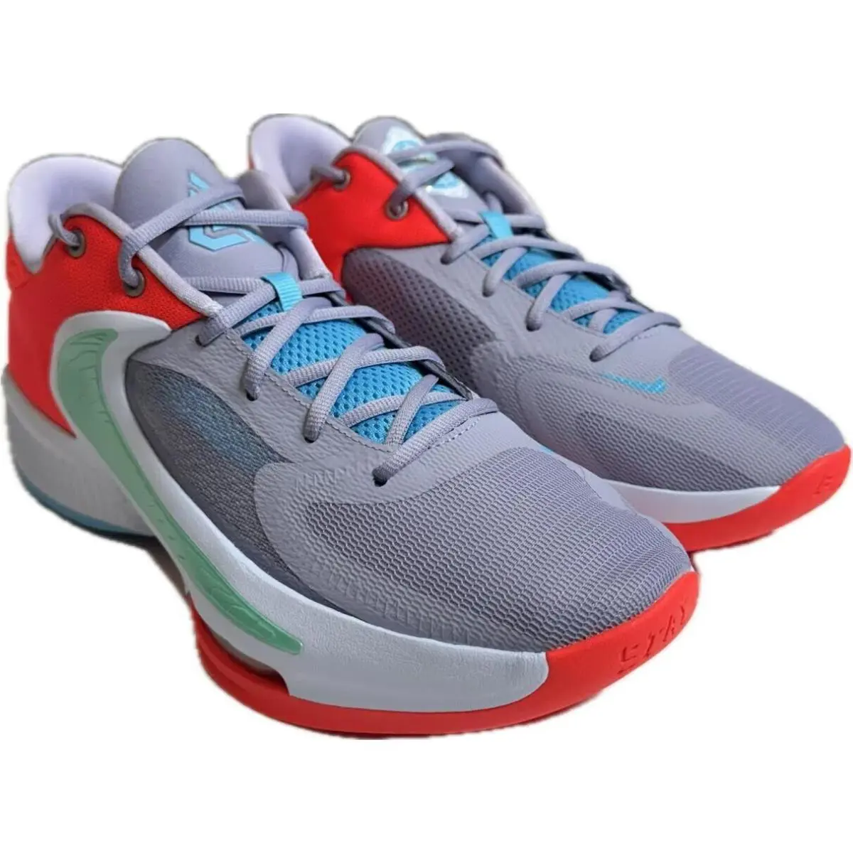 Nike Men`s Giannis Zoom Freak 4 Paris Grey-multicolor Sneaker DJ6149-500