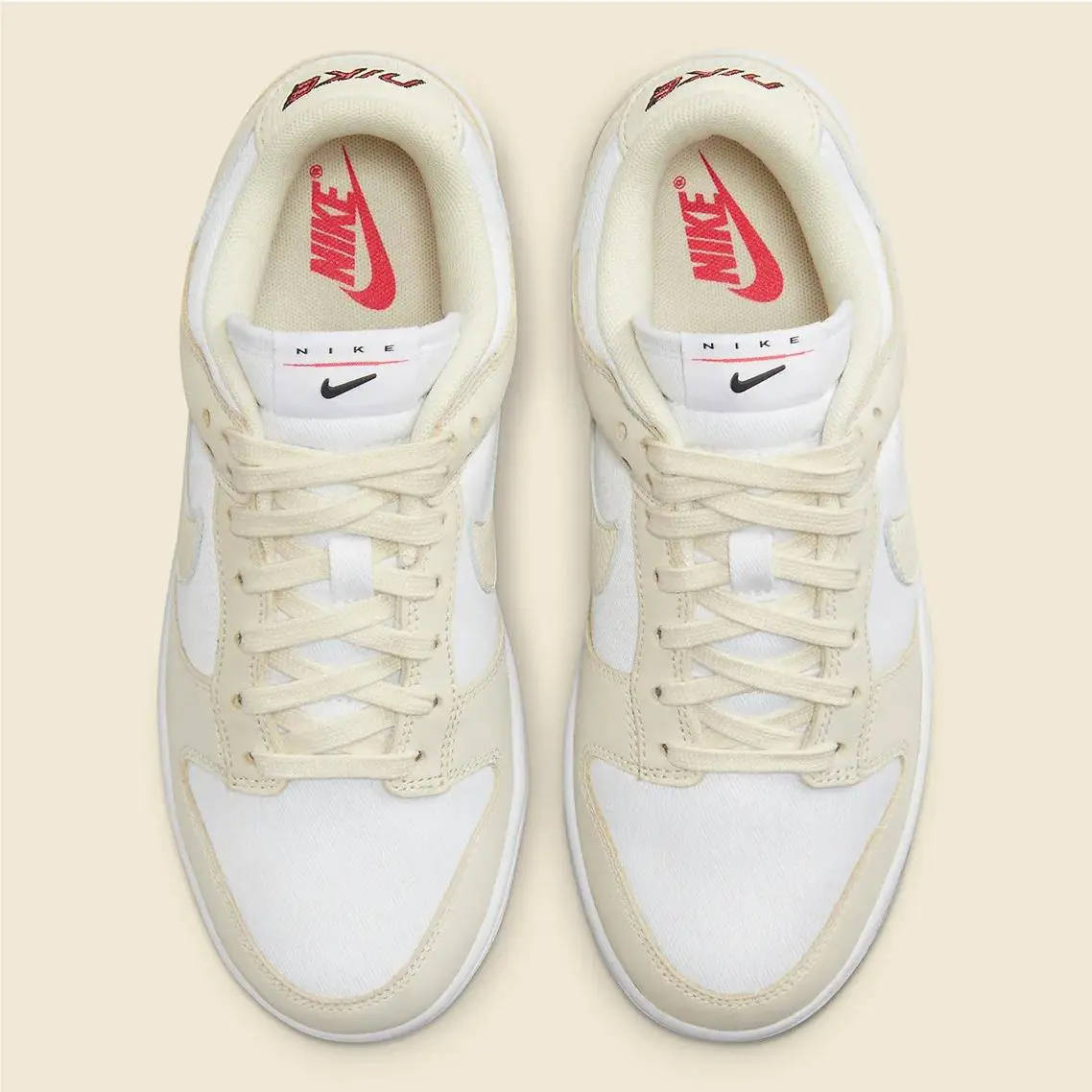 Nike shoes - Nike Dunk Low - Dunk Low - DZ2710-100 - White/Coconut Milk/Black/Siren Red 4