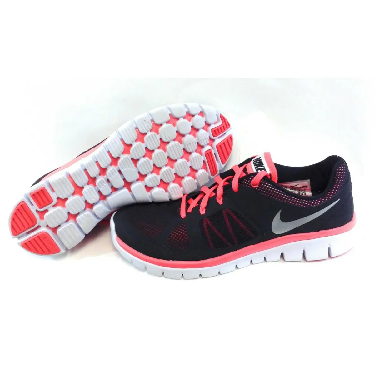 Girls Kids Youth Nike Flex 2014 RN 642755 004 Black Punch DS Sneakers Shoes - Black