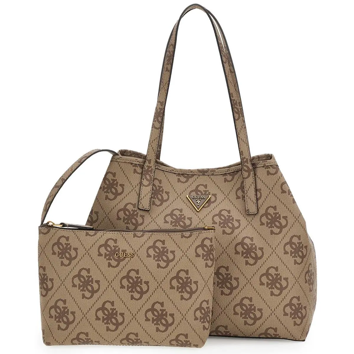 Guess Vikky Tote Peony Large Shopper Womens Bag In Lattee