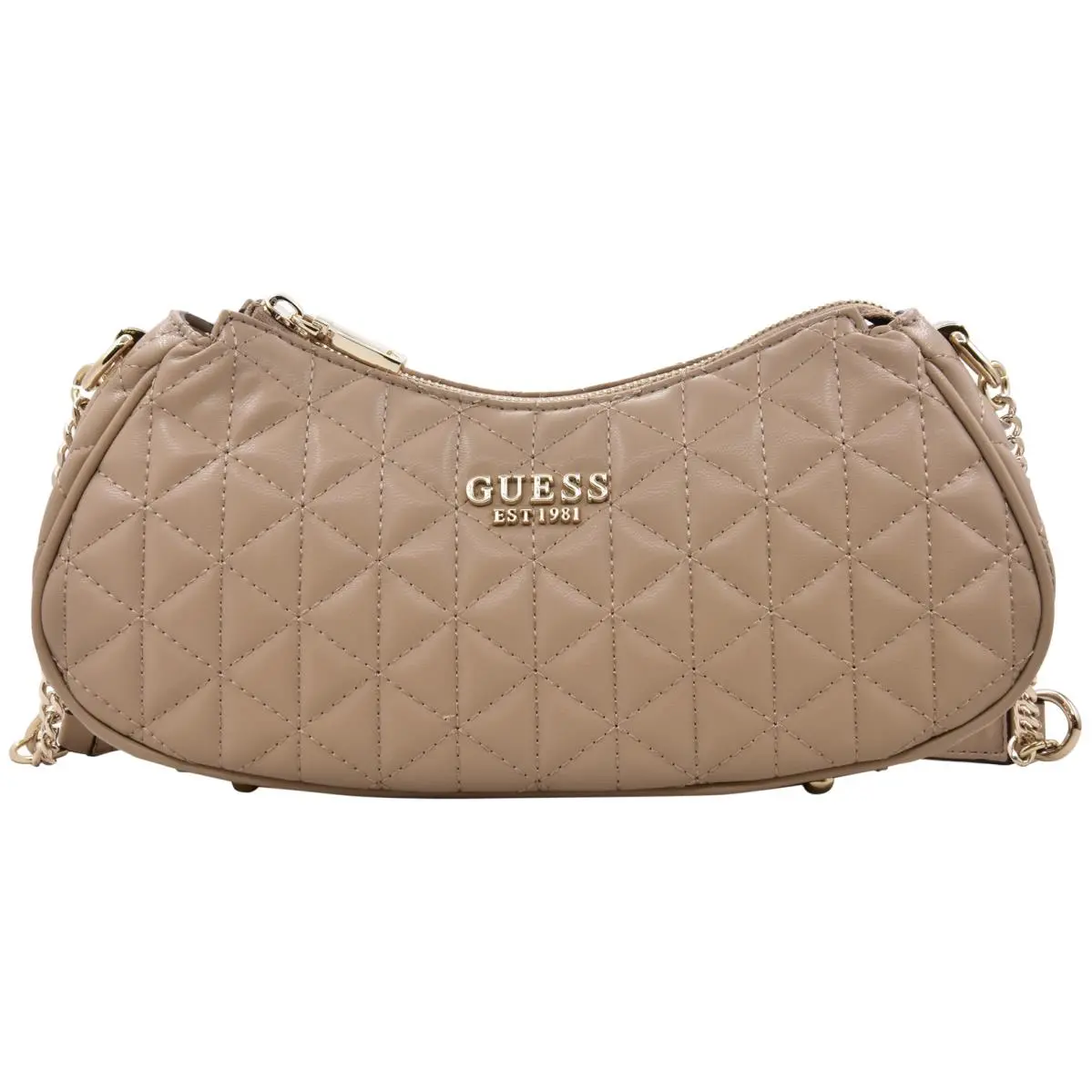 Kori Women`s Shoulder Handbag Top Zipper Beige/Pebble by Guess