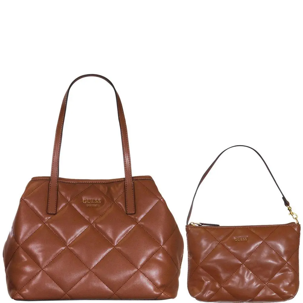 Guess Women`s Vikky Tote Handbag 2-Piece Set with Convertible Pouch