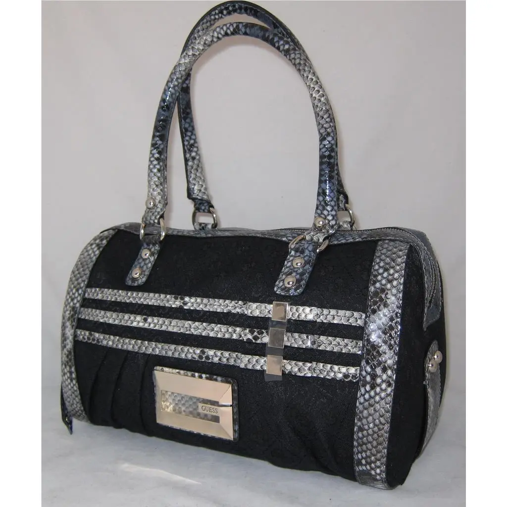 Guess Classique Large Box Bag Purse Satchel Sacsignature Bow G Logo Snake