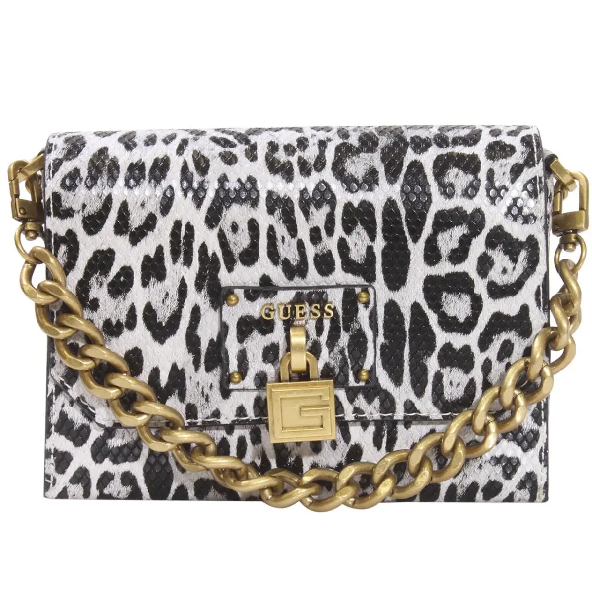 Women`s Centre-stage-mini Handbag Crossbody Flap Purse White by Guess