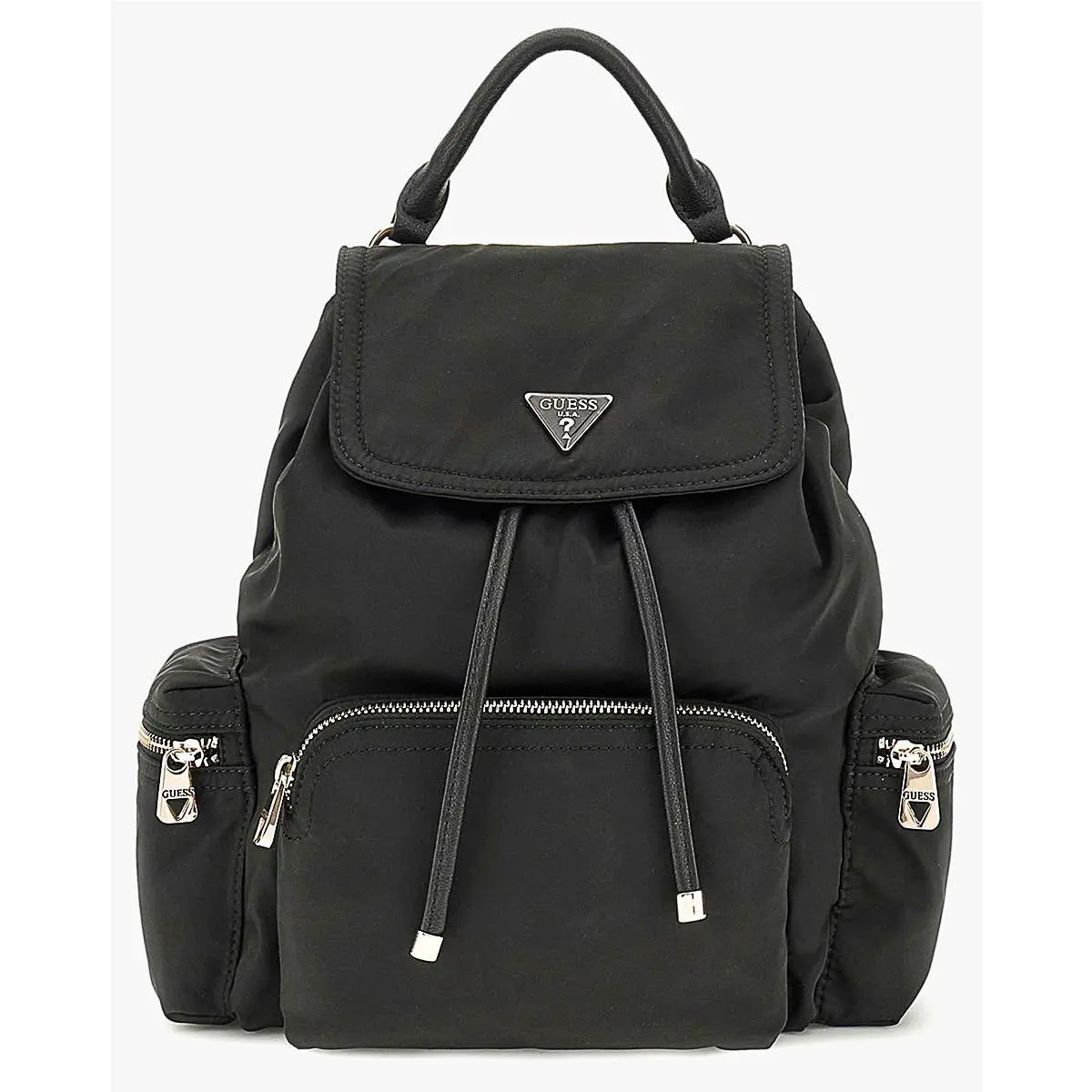 Guess Drawstring Gemma Eco Mini Backpack Womens Bag In Black