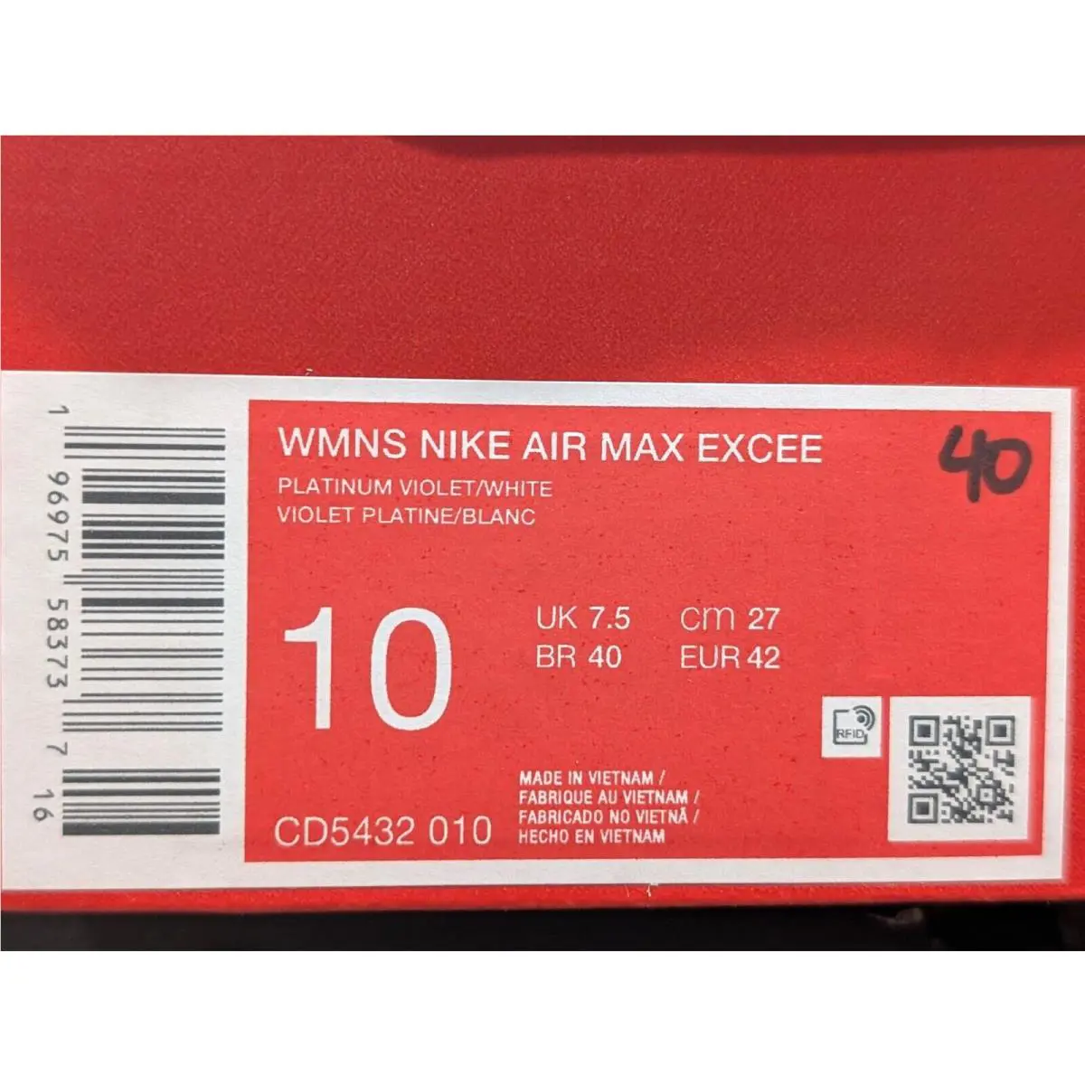 Nike shoes - Nike Air Max Excee - Air Max Excee - CD5432-010 - Platinum Violet/White 8