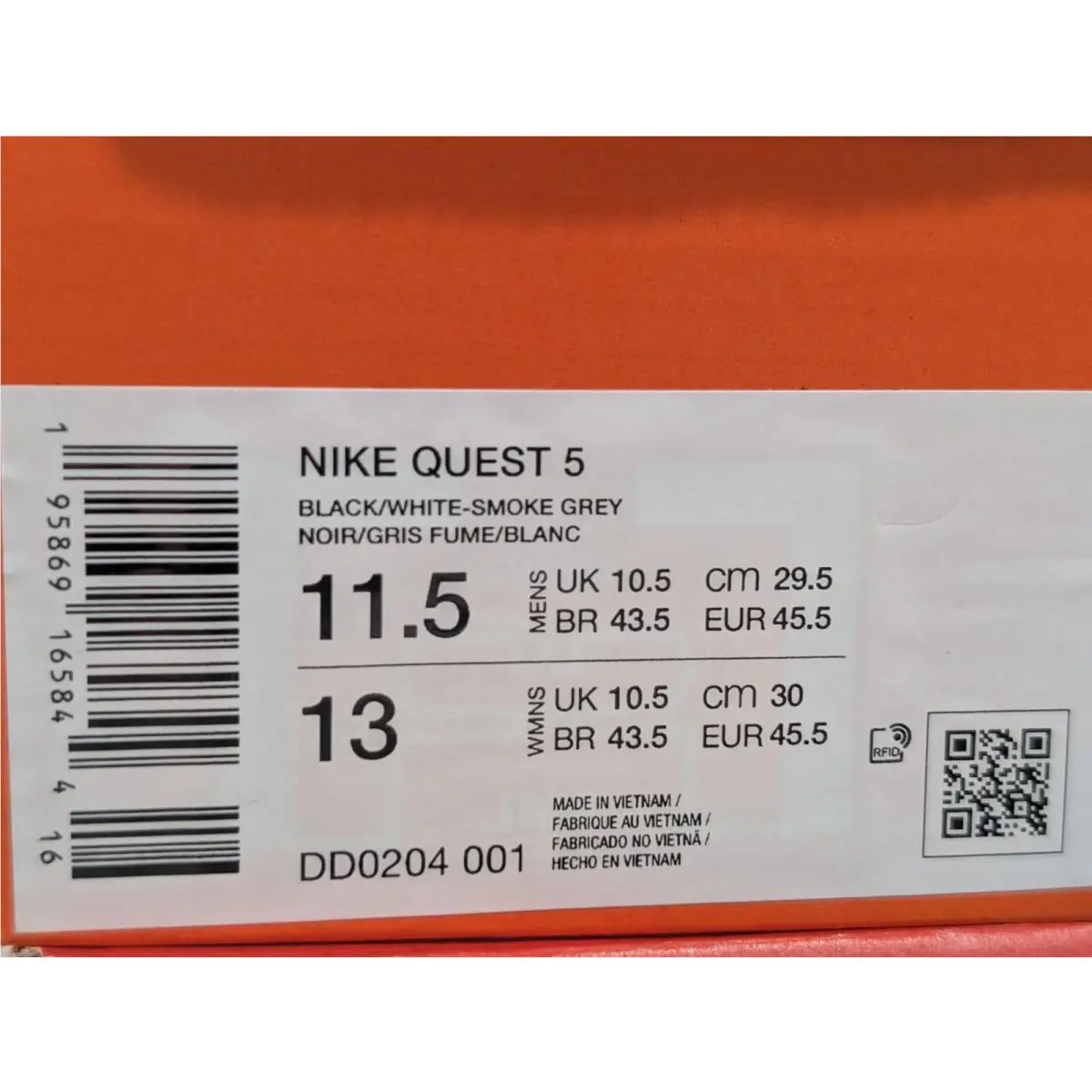 Nike shoes - Nike Quest 5 - Quest - DD0204-001 - Black/White/Grey 7
