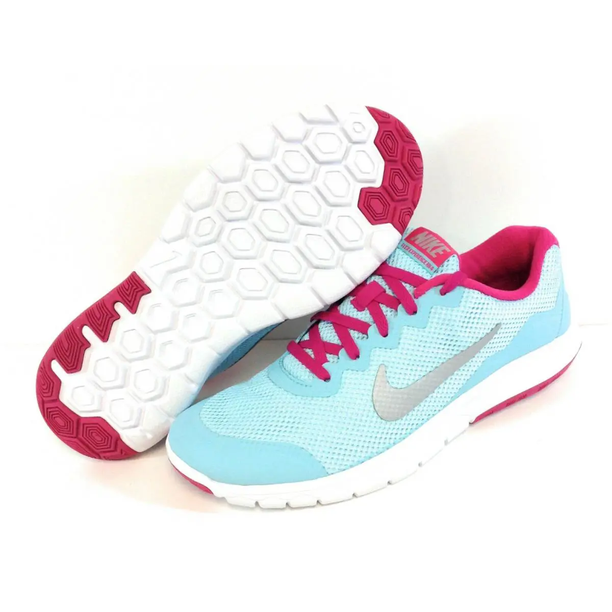 Girls Kids Youth Nike Flex Experience 4 749818 400 Icy Blue Pink Sneakers Shoes - Blue